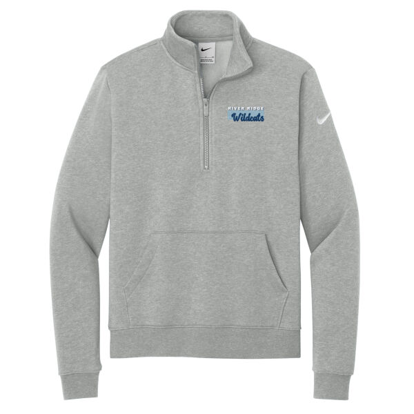 River Ridge Volleyball 2026 Logo 2 - Women's Club Fleece Sleeve Swoosh 1/2 Zip Thumbnail