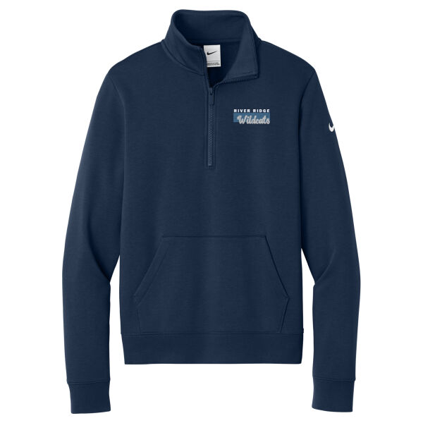 River Ridge Volleyball 2026 Logo 2 - Women's Club Fleece Sleeve Swoosh 1/2 Zip Thumbnail