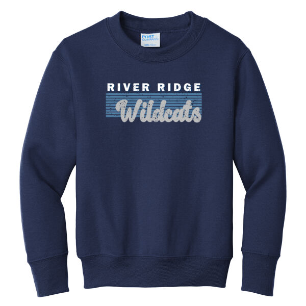 River Ridge Volleyball 2026 Logo 2 - Youth Core Fleece Crewneck Sweatshirt Thumbnail