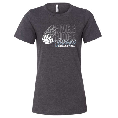 River Ridge Volleyball Logo 3 - Women’s Relaxed Fit Heather CVC Tee Thumbnail