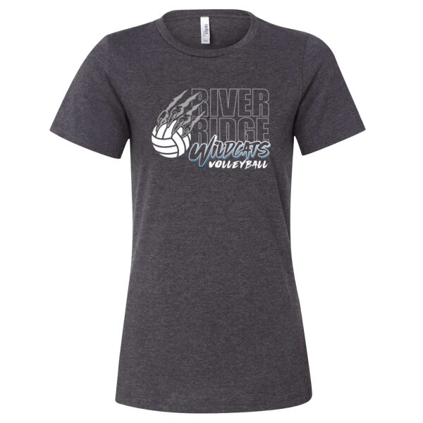 River Ridge Volleyball Logo 3 - Women’s Relaxed Fit Heather CVC Tee Thumbnail