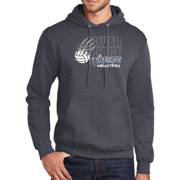 River Ridge Volleyball Logo 3 - Tall Core Fleece Pullover Hooded Sweatshirt Thumbnail