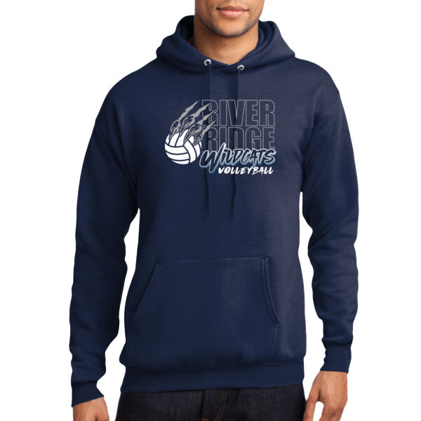 River Ridge Volleyball Logo 3 - Core Fleece Pullover Hooded Sweatshirt Thumbnail
