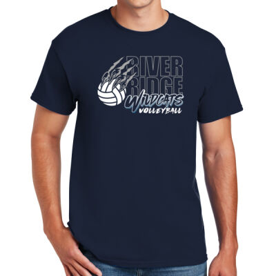 River Ridge Volleyball Logo 3 - DryBlend ® 50 Cotton/50 Poly T Shirt Thumbnail